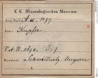 Etiketten zu Kupfer (NHMW-MIN-Aa1479)
